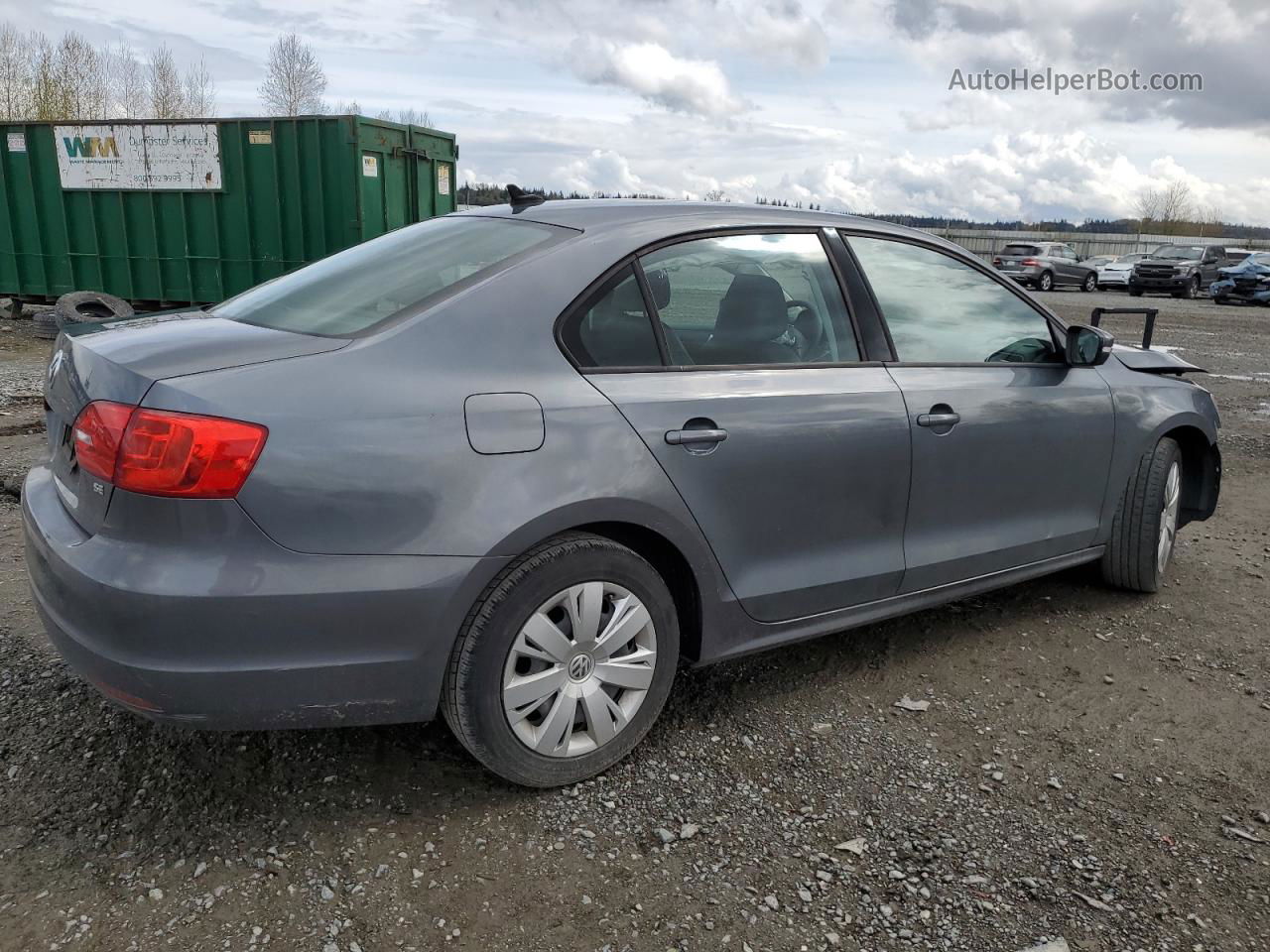 2014 Volkswagen Jetta Se Gray vin: 3VWD17AJ0EM284441