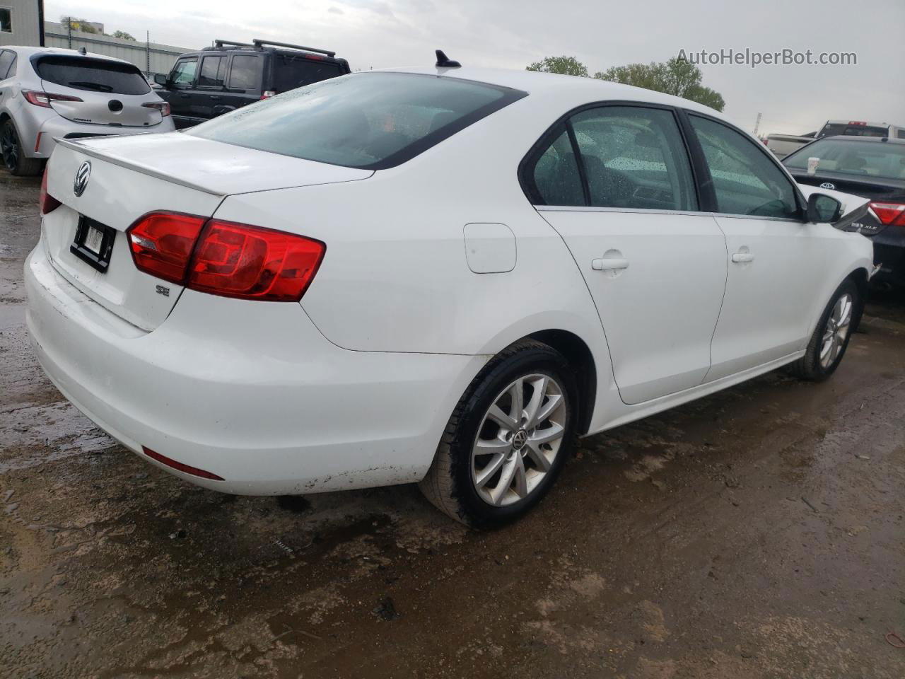 2014 Volkswagen Jetta Se White vin: 3VWD17AJ0EM336618