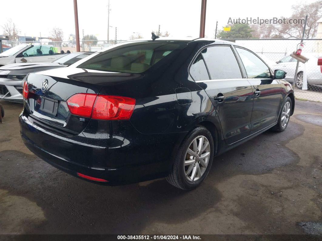 2014 Volkswagen Jetta 1.8t Se Black vin: 3VWD17AJ0EM385785