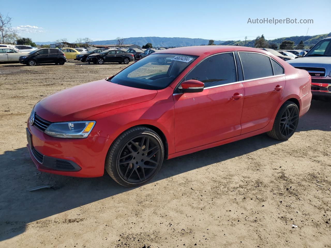 2014 Volkswagen Jetta Se Red vin: 3VWD17AJ0EM418462