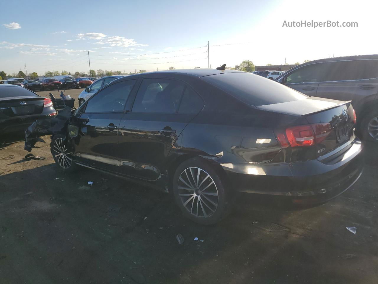 2015 Volkswagen Jetta Se Черный vin: 3VWD17AJ0FM203312