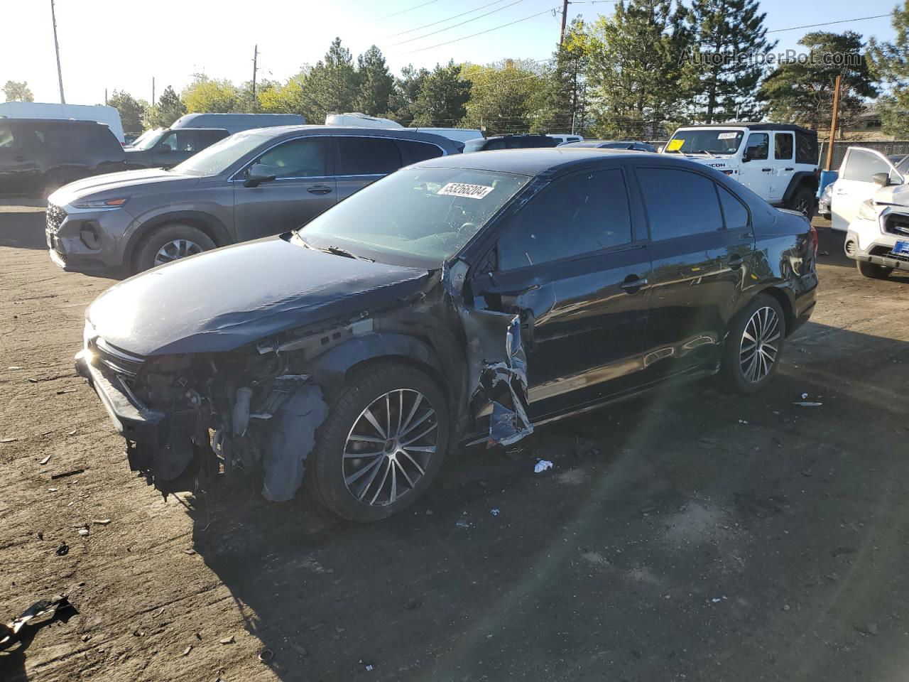 2015 Volkswagen Jetta Se Black vin: 3VWD17AJ0FM203312