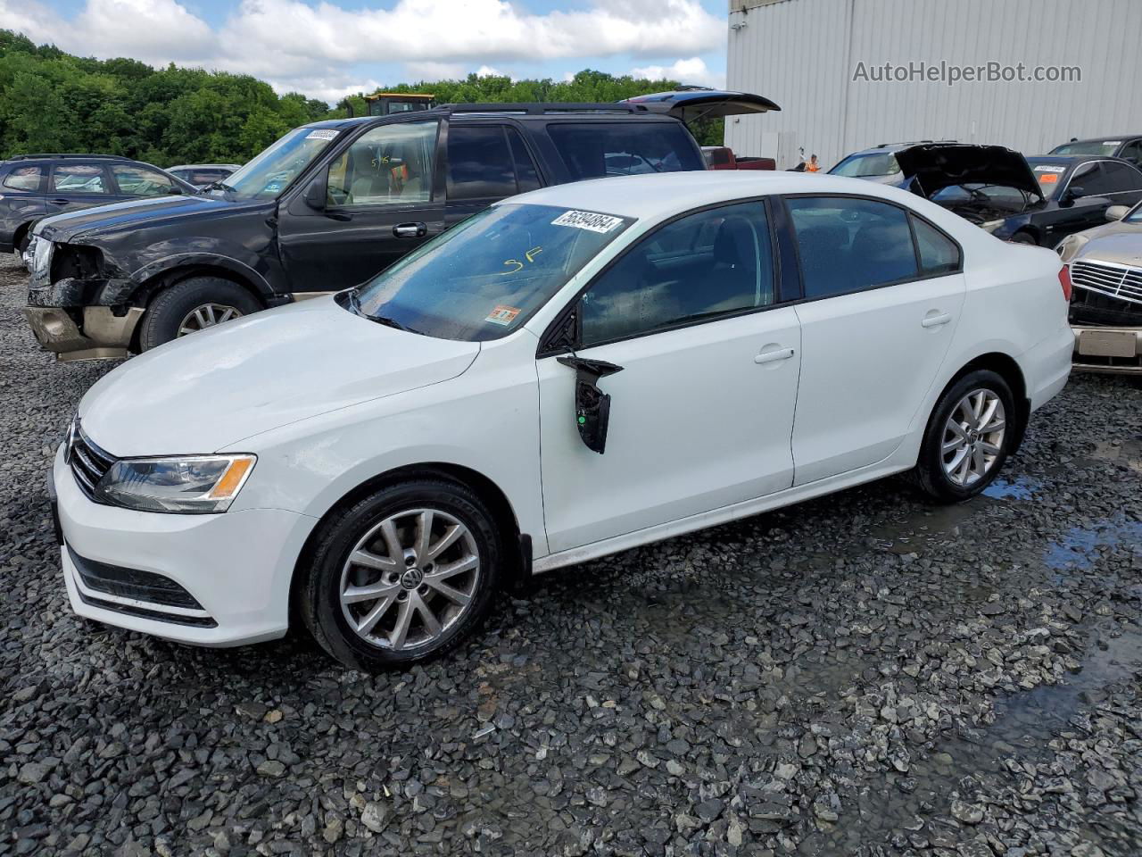 2015 Volkswagen Jetta Se Белый vin: 3VWD17AJ0FM210728