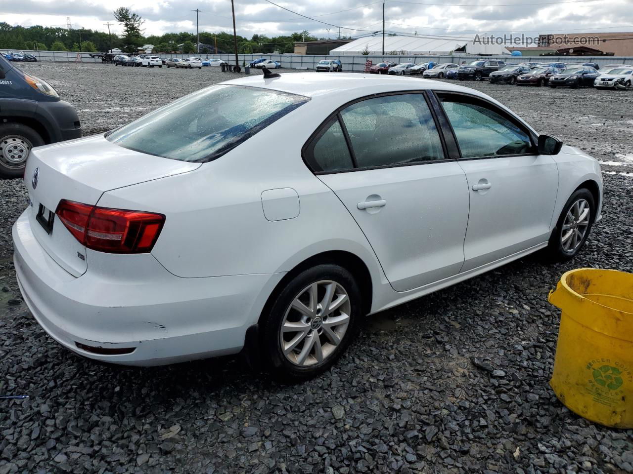 2015 Volkswagen Jetta Se Белый vin: 3VWD17AJ0FM210728