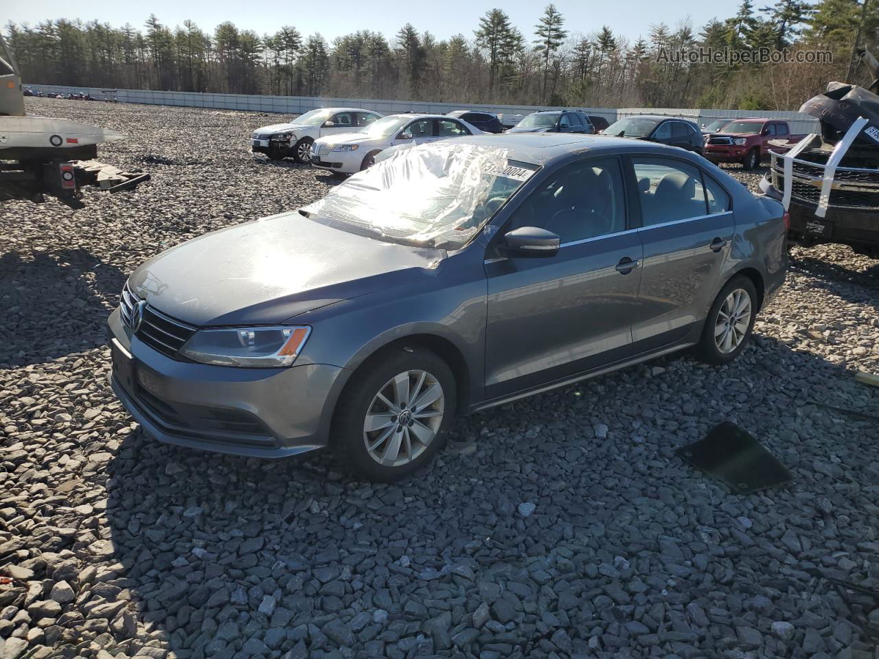 2015 Volkswagen Jetta Se Charcoal vin: 3VWD17AJ0FM233815