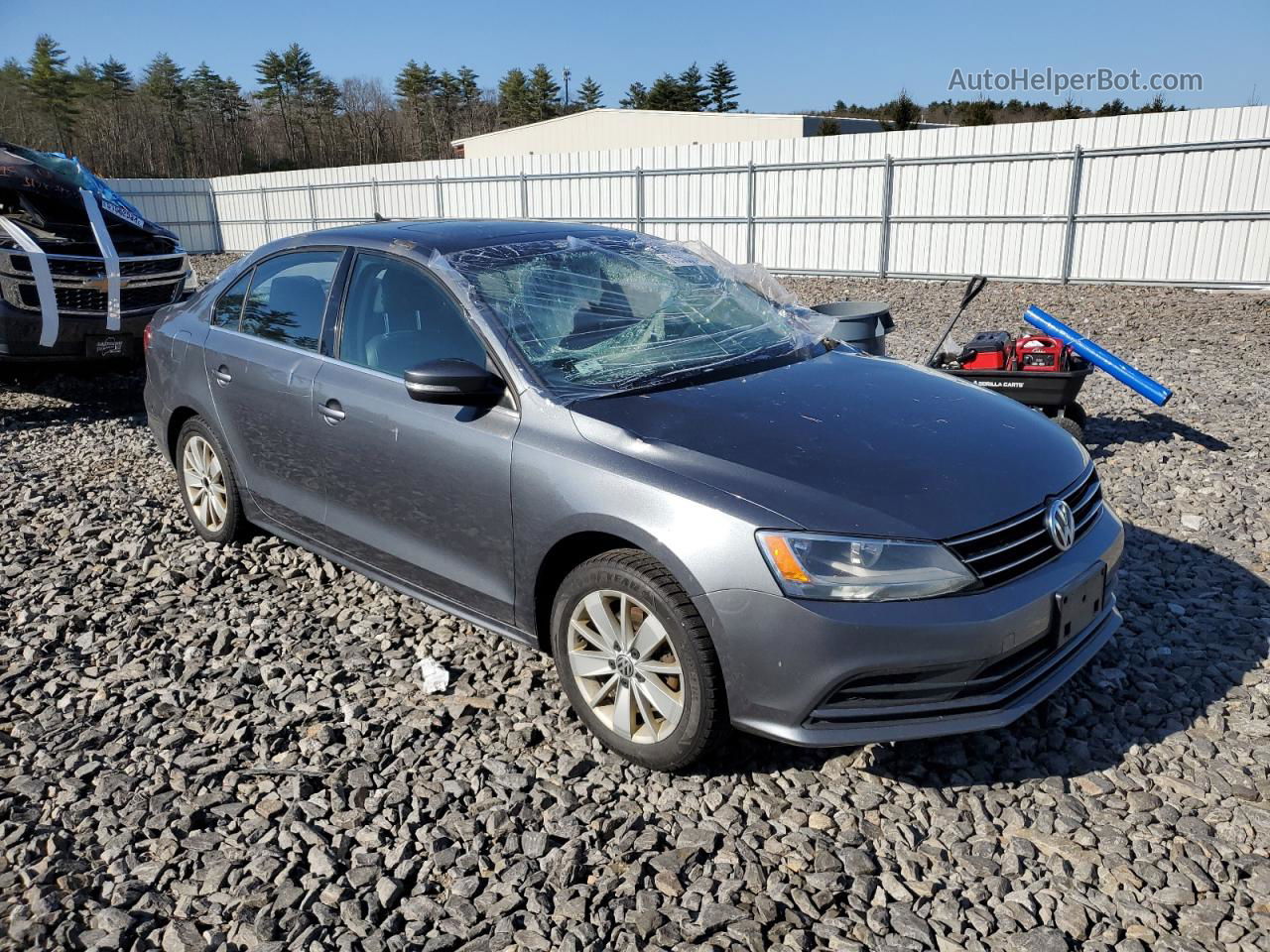 2015 Volkswagen Jetta Se Charcoal vin: 3VWD17AJ0FM233815