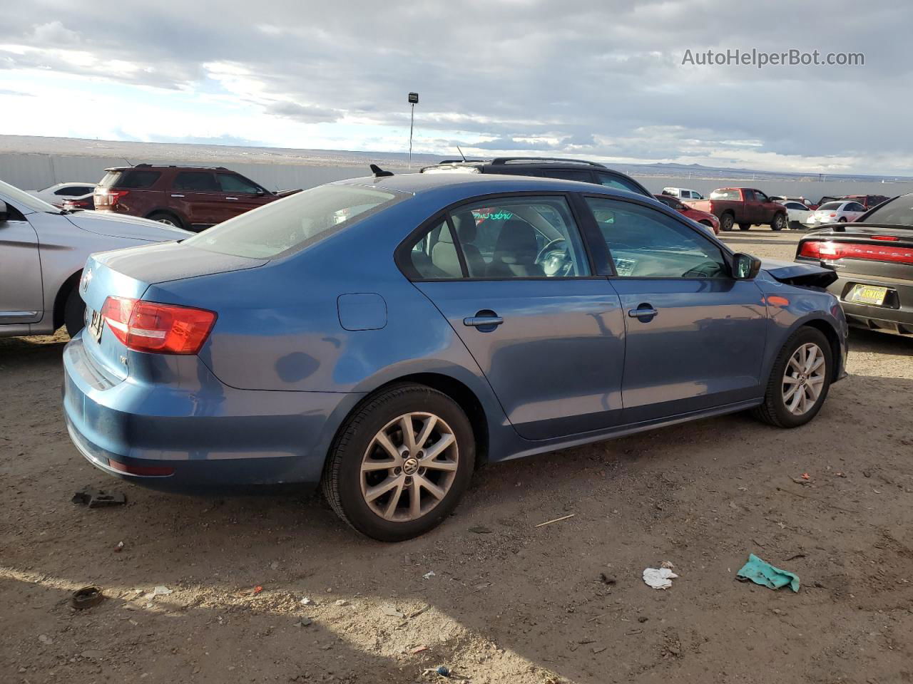 2015 Volkswagen Jetta Se Синий vin: 3VWD17AJ0FM290869