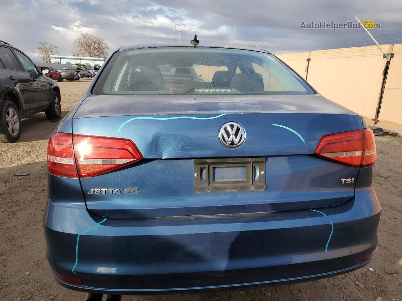 2015 Volkswagen Jetta Se Синий vin: 3VWD17AJ0FM290869