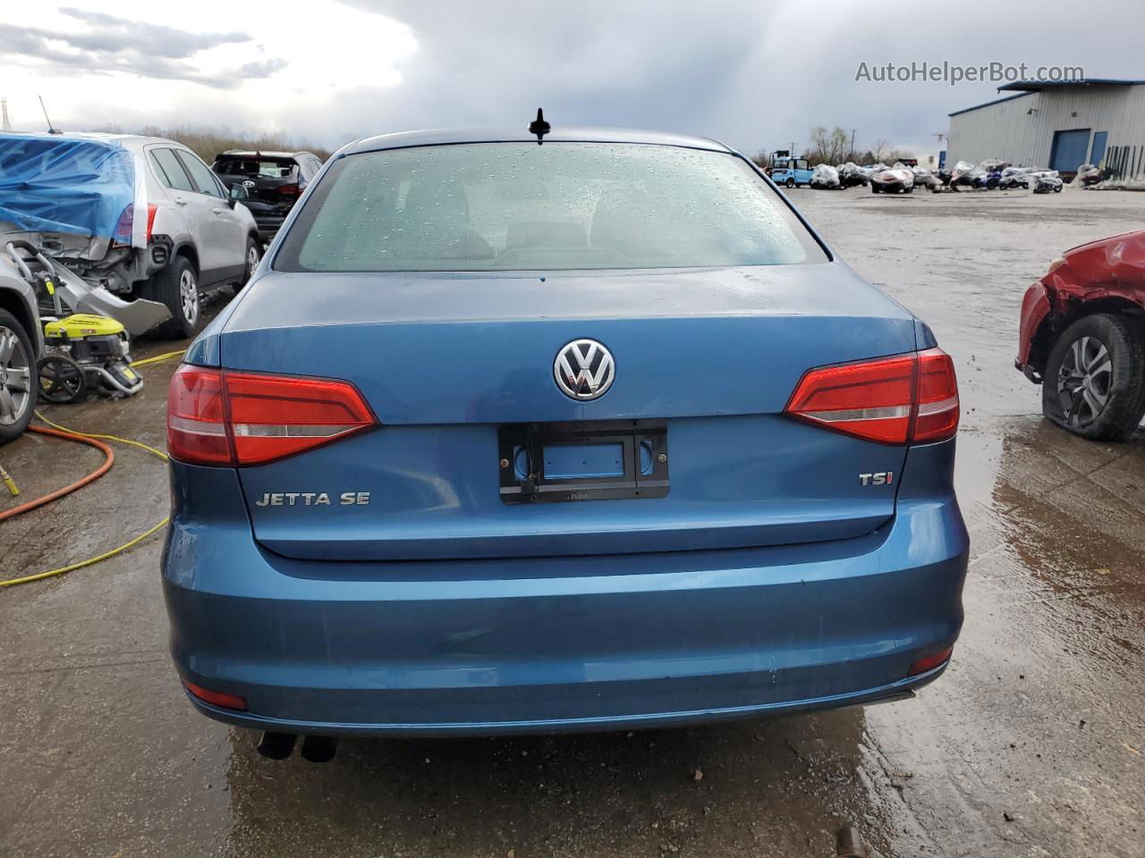 2015 Volkswagen Jetta Se Синий vin: 3VWD17AJ0FM296770