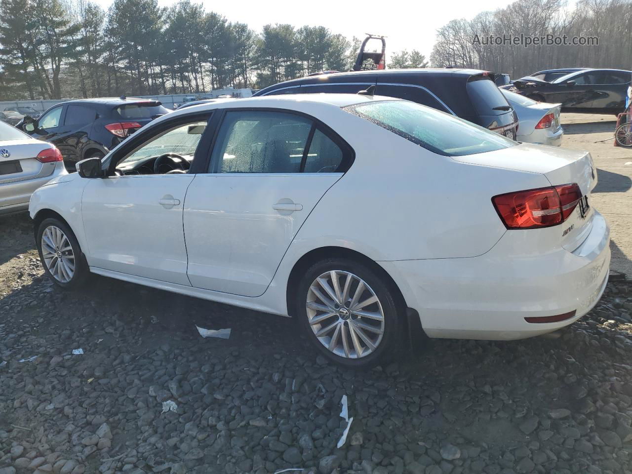 2015 Volkswagen Jetta Se White vin: 3VWD17AJ0FM296932