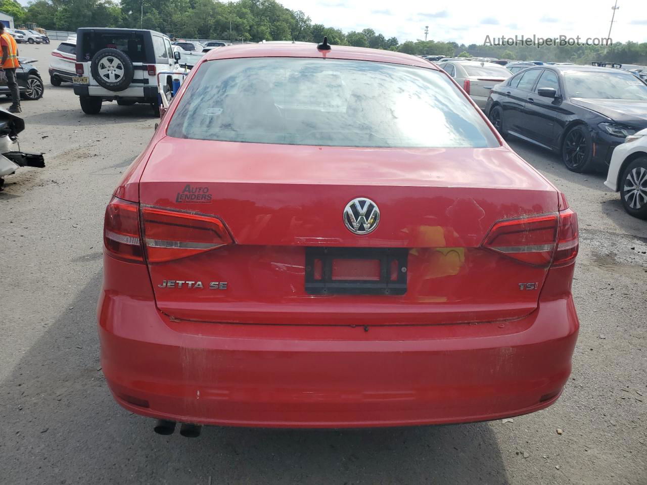 2015 Volkswagen Jetta Se Red vin: 3VWD17AJ0FM309047