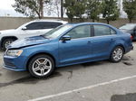 2015 Volkswagen Jetta Se Blue vin: 3VWD17AJ0FM326978