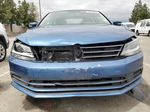 2015 Volkswagen Jetta Se Blue vin: 3VWD17AJ0FM326978