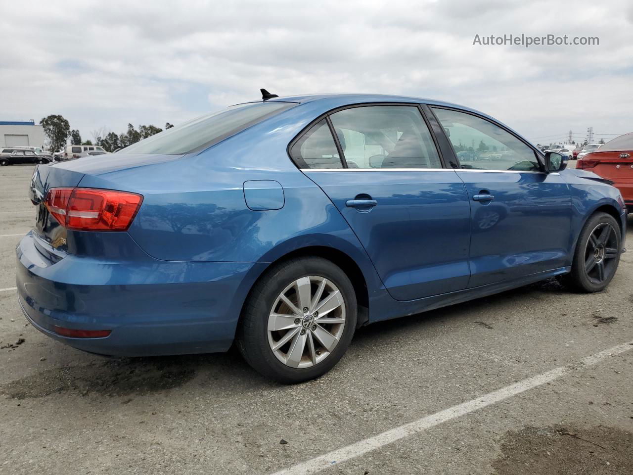 2015 Volkswagen Jetta Se Blue vin: 3VWD17AJ0FM326978