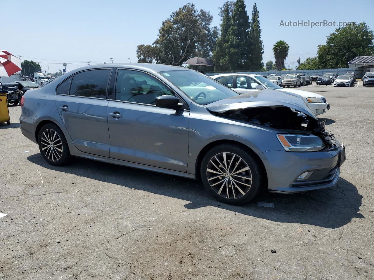 2015 Volkswagen Jetta Se Charcoal vin: 3VWD17AJ0FM340329