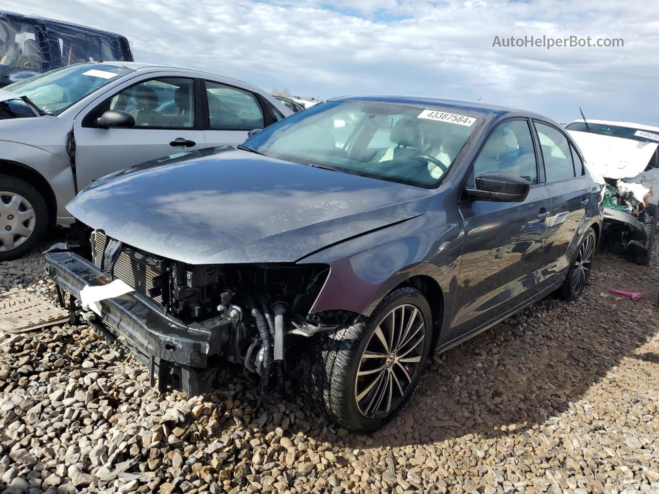 2016 Volkswagen Jetta Sport Gray vin: 3VWD17AJ0GM244962