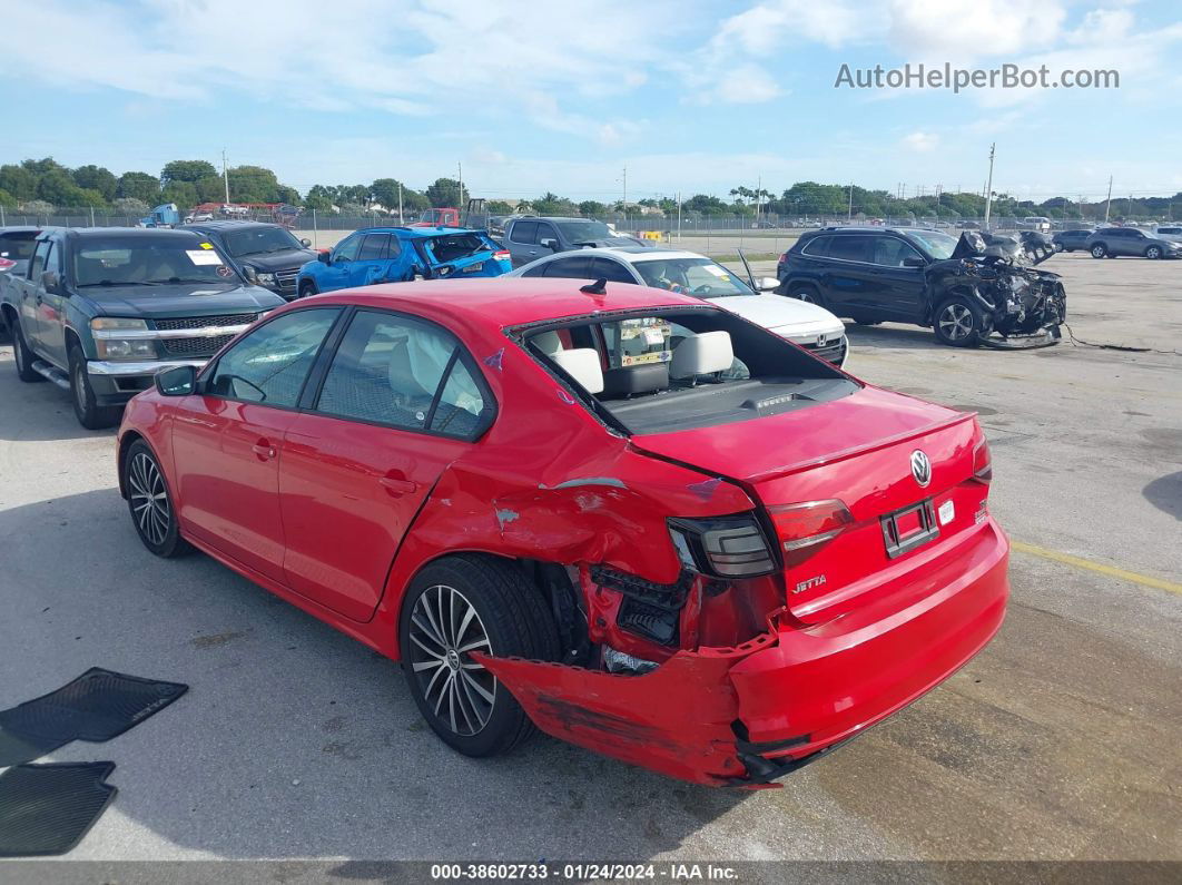 2016 Volkswagen Jetta 1.8t Sport Red vin: 3VWD17AJ0GM322866