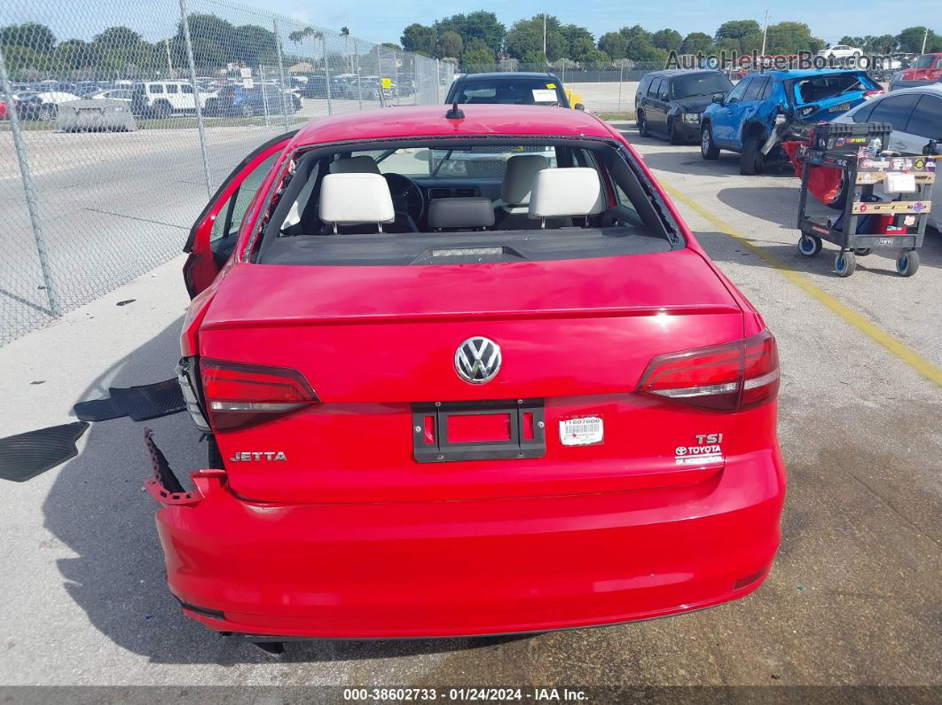 2016 Volkswagen Jetta 1.8t Sport Red vin: 3VWD17AJ0GM322866