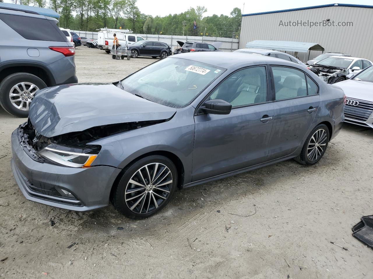 2016 Volkswagen Jetta Sport Gray vin: 3VWD17AJ0GM417413