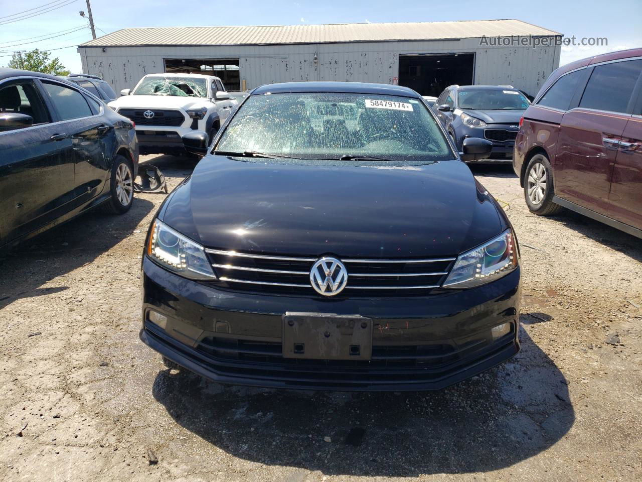 2016 Volkswagen Jetta Sport Black vin: 3VWD17AJ0GM418495