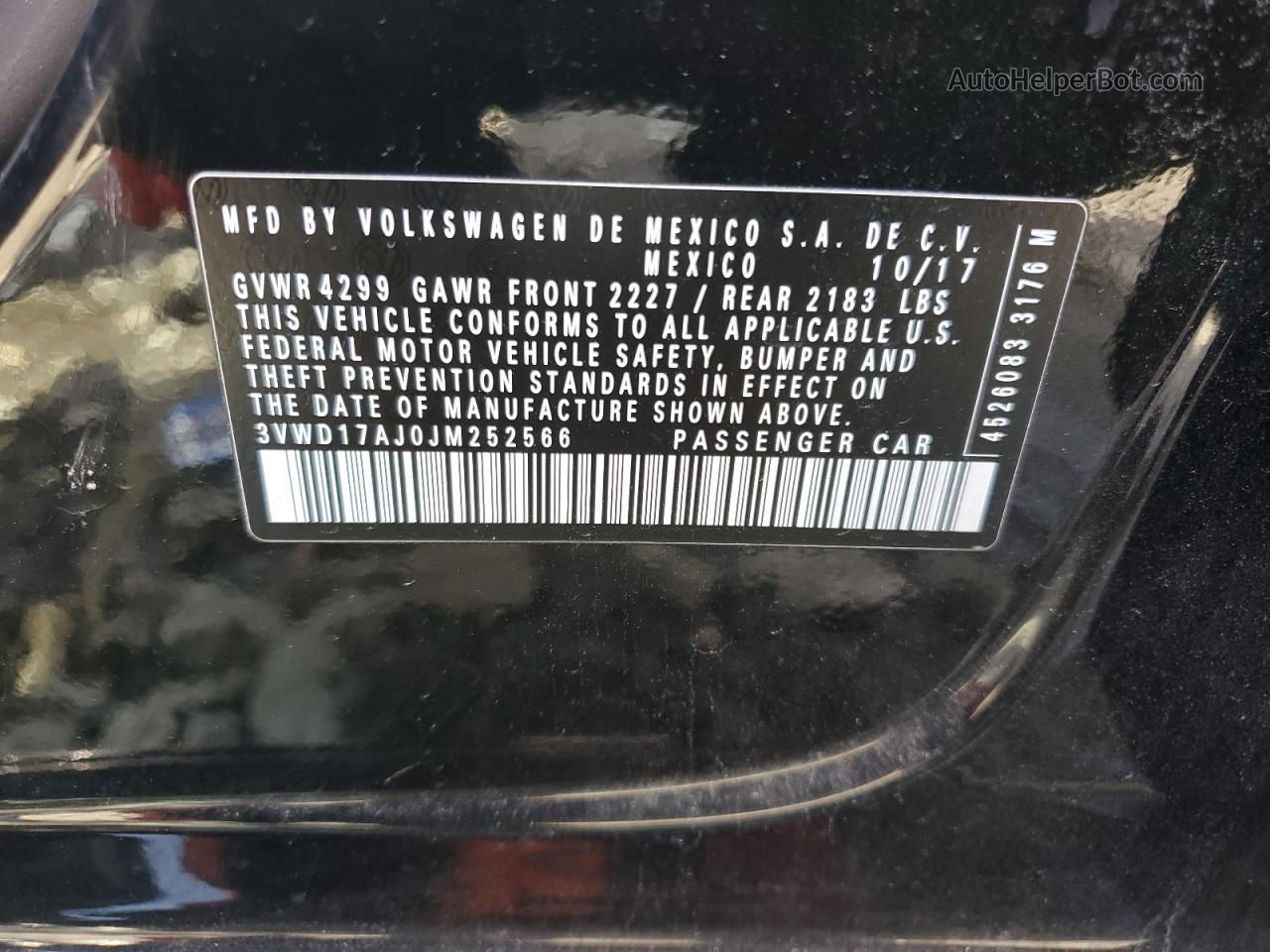 2018 Volkswagen Jetta Sport Черный vin: 3VWD17AJ0JM252566