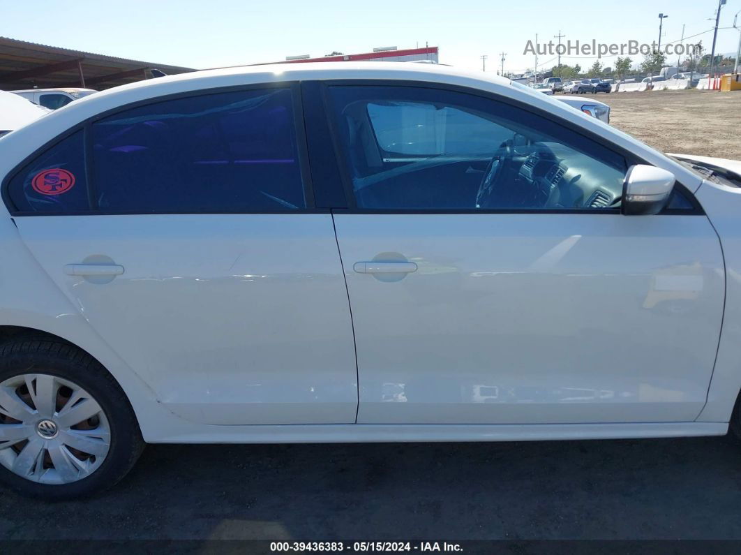 2014 Volkswagen Jetta 1.8t Se White vin: 3VWD17AJ1EM223972