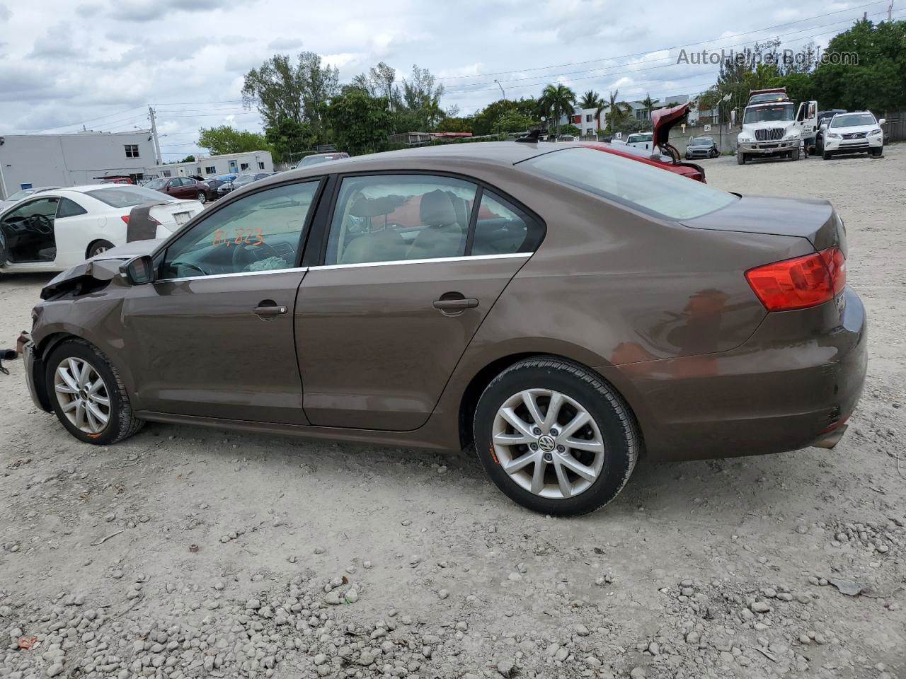 2014 Volkswagen Jetta Se Gray vin: 3VWD17AJ1EM252825