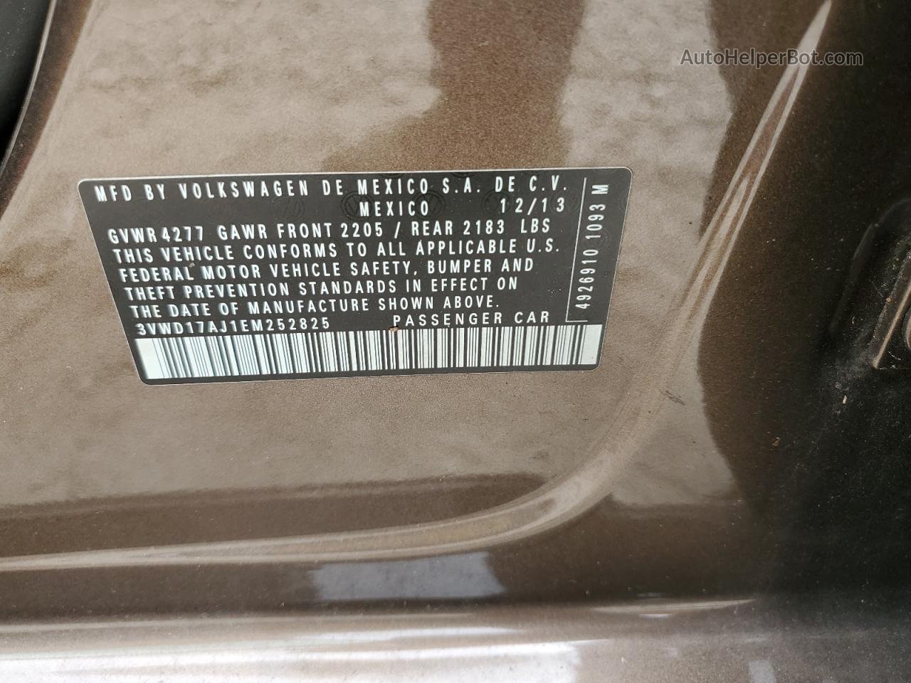 2014 Volkswagen Jetta Se Gray vin: 3VWD17AJ1EM252825