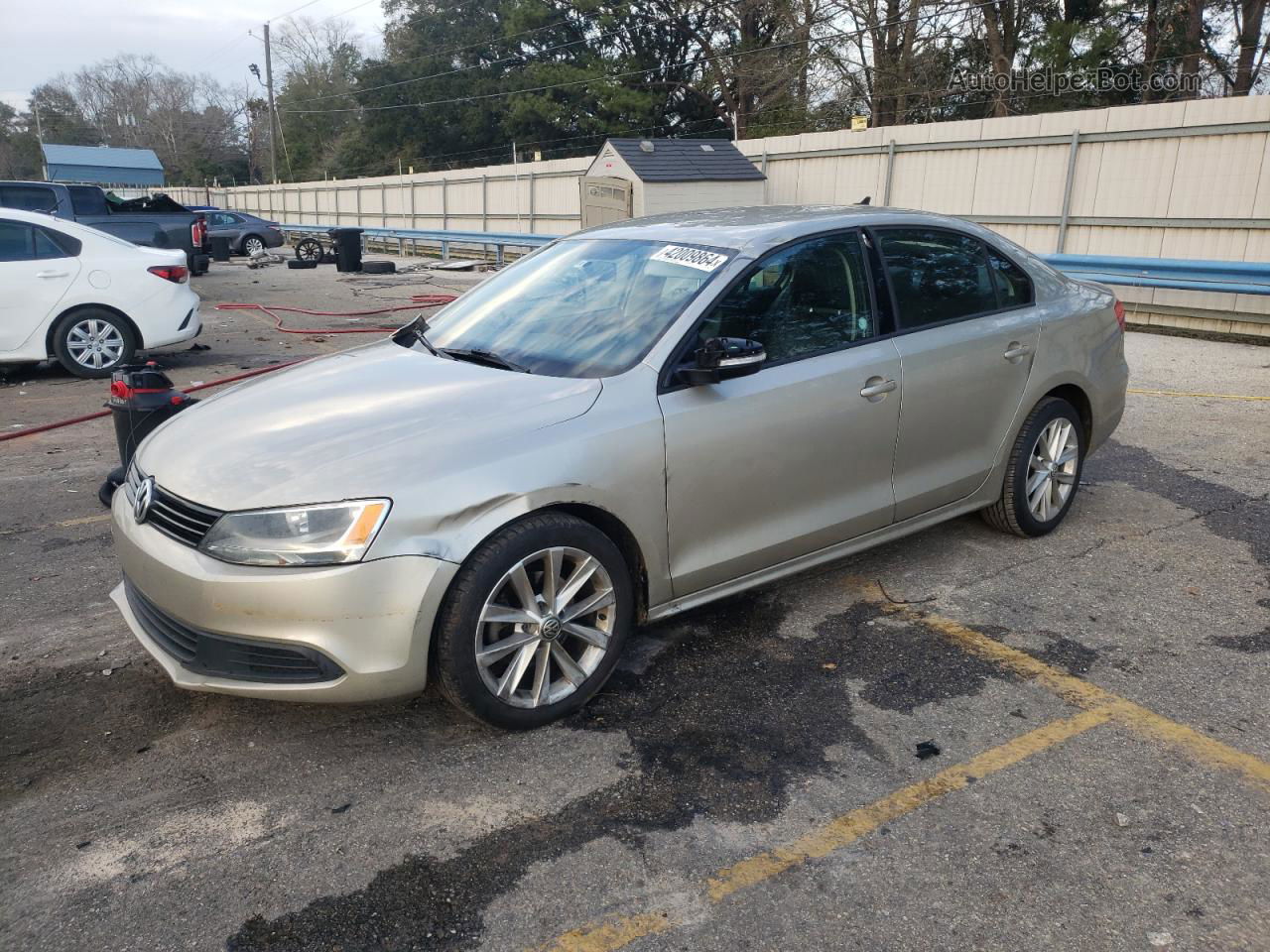 2014 Volkswagen Jetta Se Золотой vin: 3VWD17AJ1EM262335