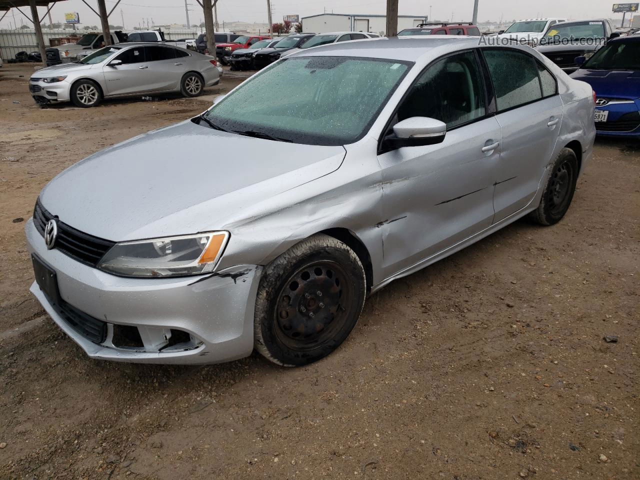 2014 Volkswagen Jetta Se Silver vin: 3VWD17AJ1EM298882