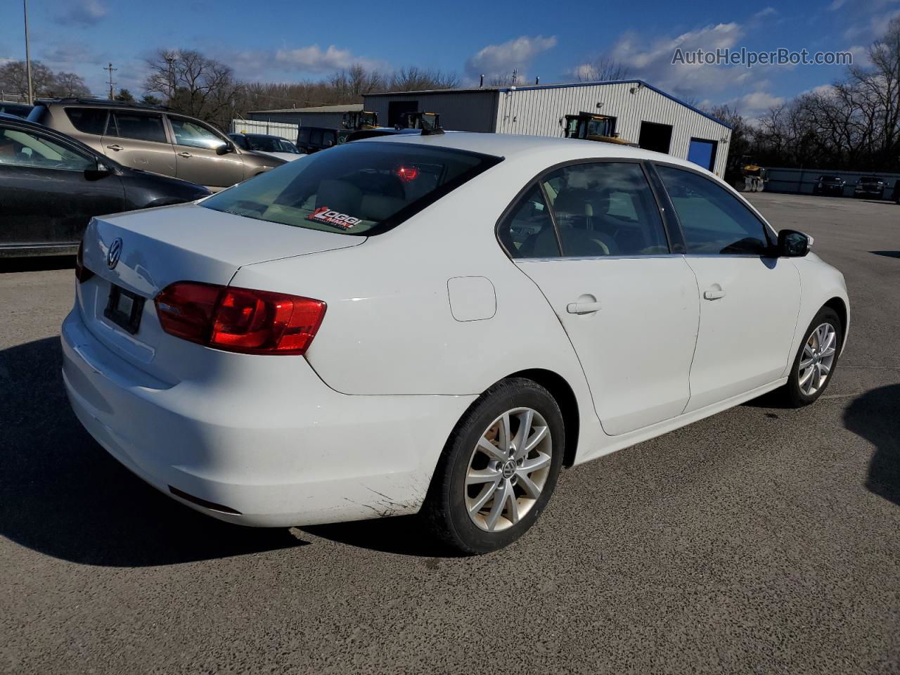 2014 Volkswagen Jetta Se White vin: 3VWD17AJ1EM322145