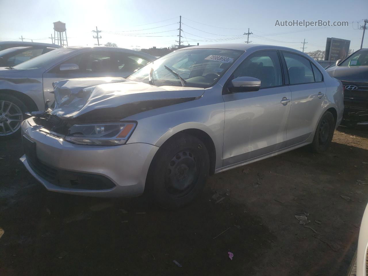 2014 Volkswagen Jetta Se Silver vin: 3VWD17AJ1EM360488