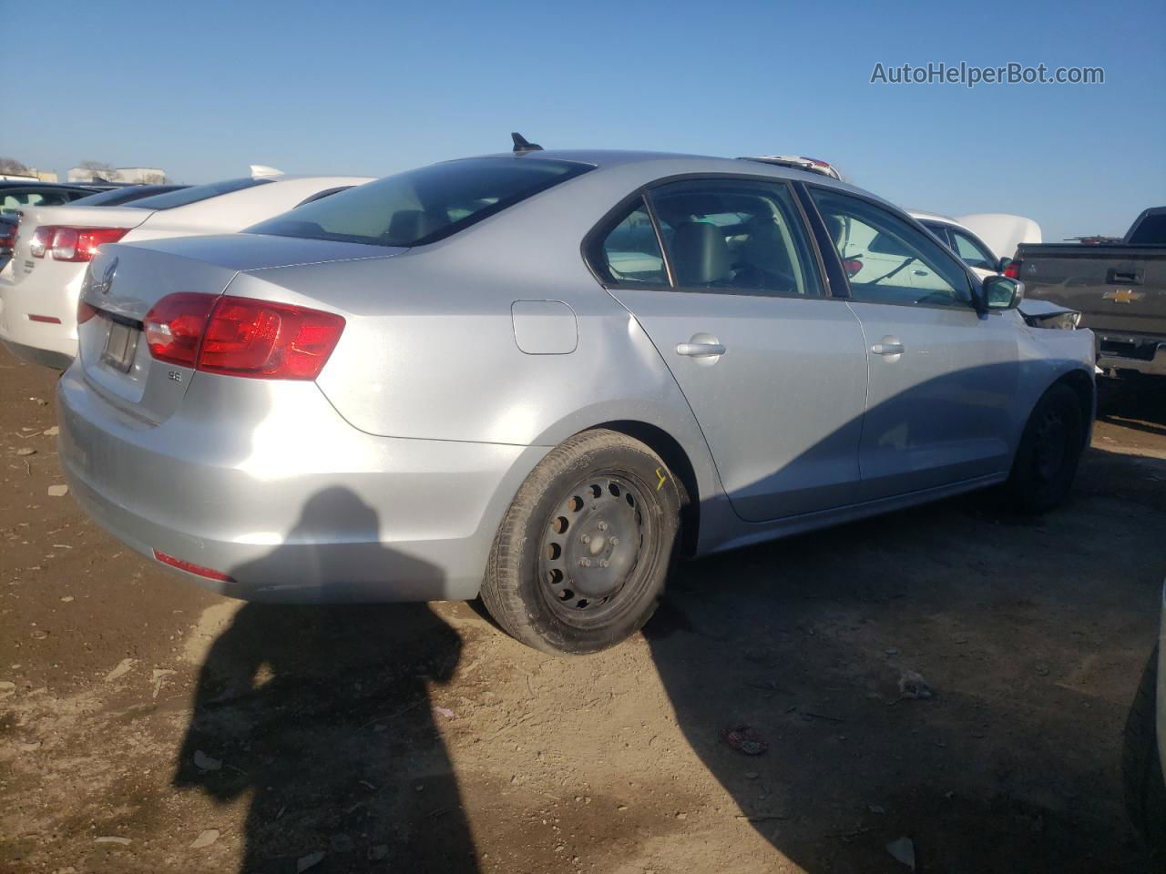 2014 Volkswagen Jetta Se Silver vin: 3VWD17AJ1EM360488