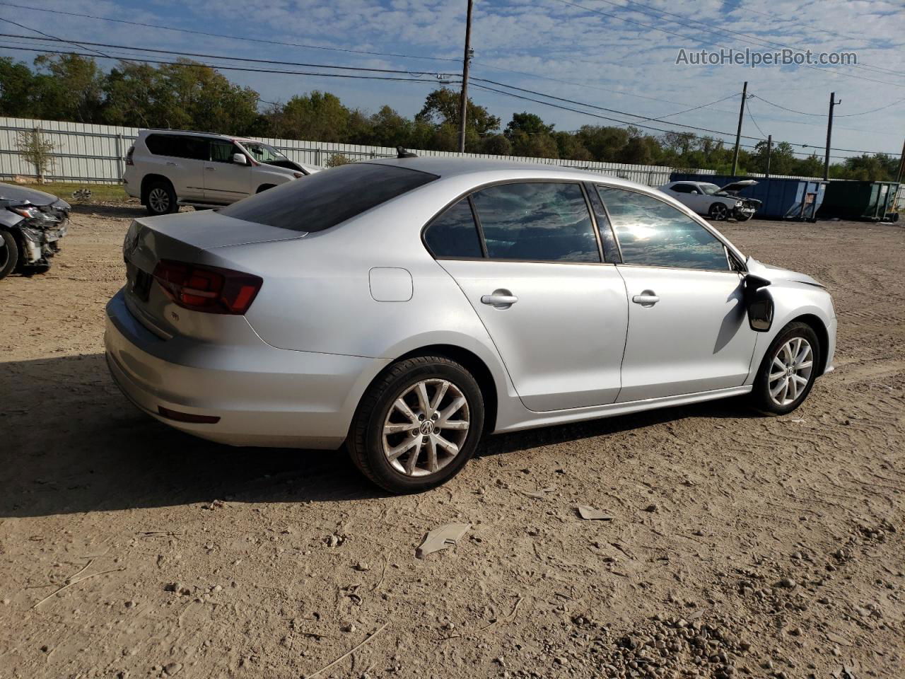 2015 Volkswagen Jetta Se Silver vin: 3VWD17AJ1FM209524