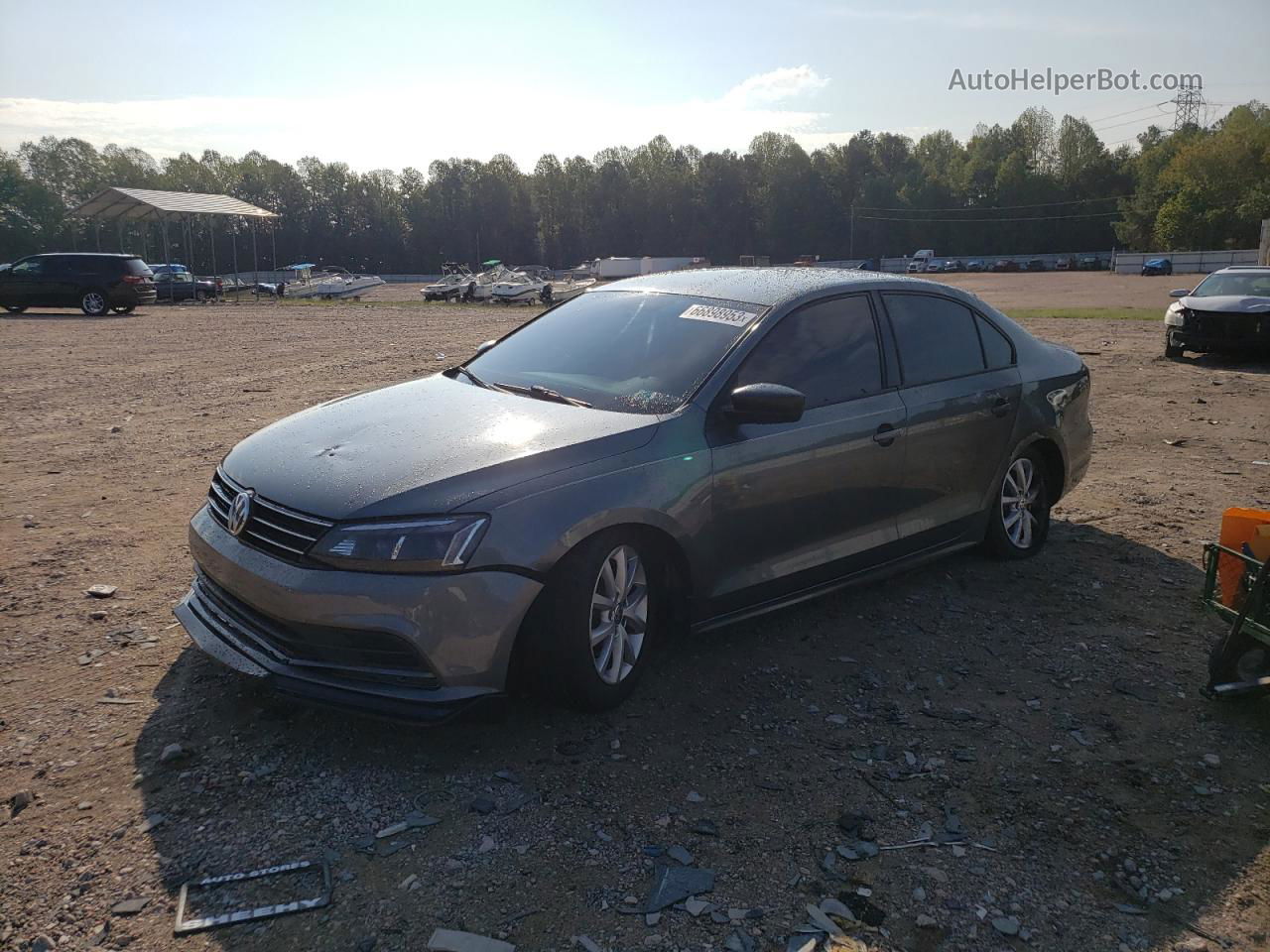 2015 Volkswagen Jetta Se Серый vin: 3VWD17AJ1FM209670