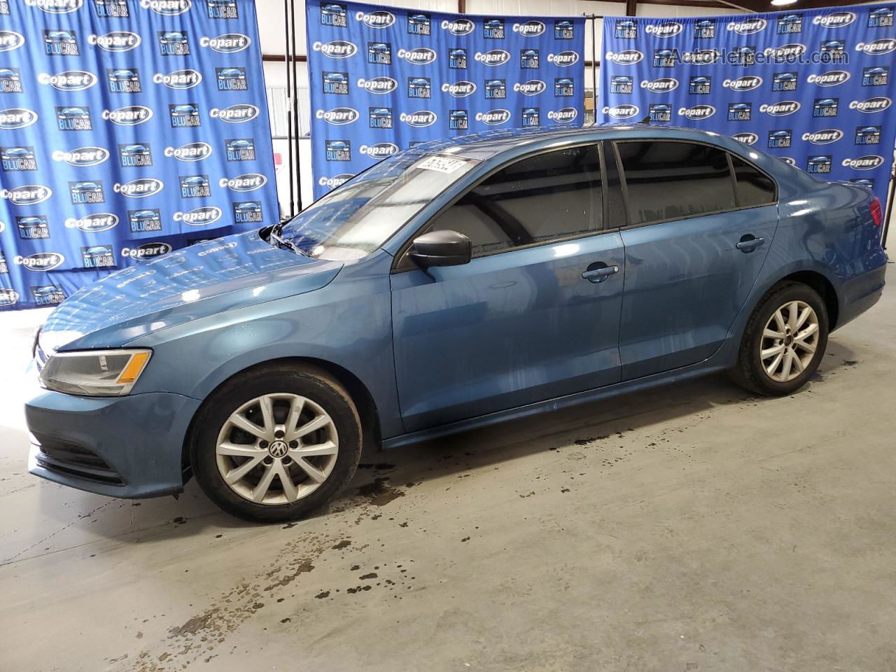 2015 Volkswagen Jetta Se Blue vin: 3VWD17AJ1FM239493