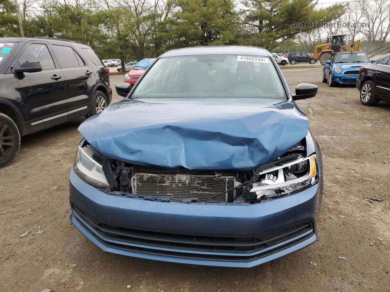 2015 Volkswagen Jetta Se Blue vin: 3VWD17AJ1FM259243