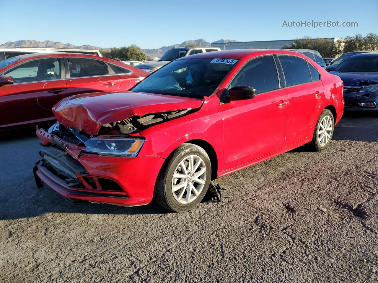 2015 Volkswagen Jetta Se Red vin: 3VWD17AJ1FM283834