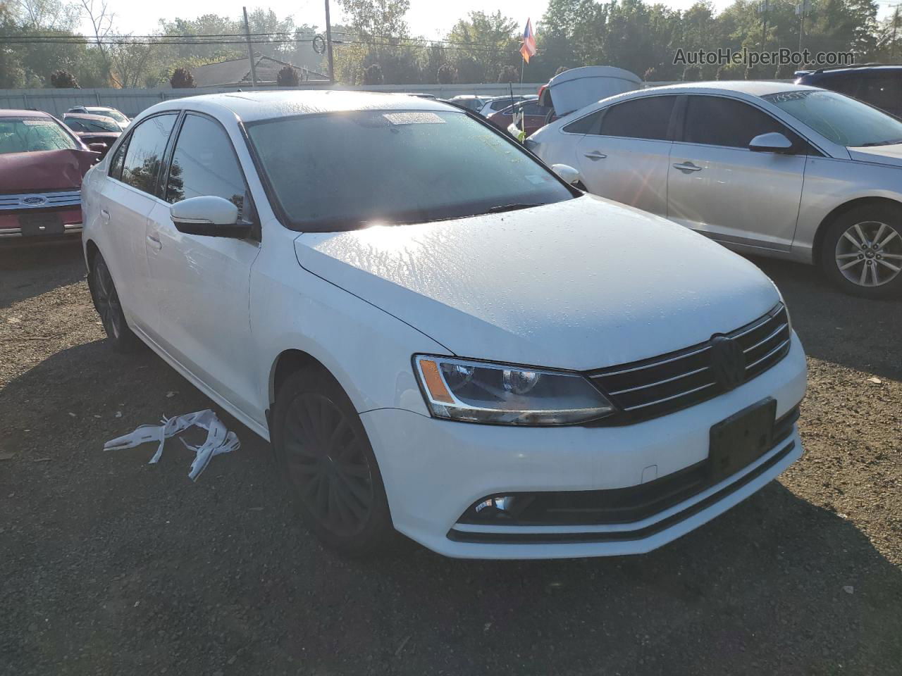 2015 Volkswagen Jetta Se White vin: 3VWD17AJ1FM312569