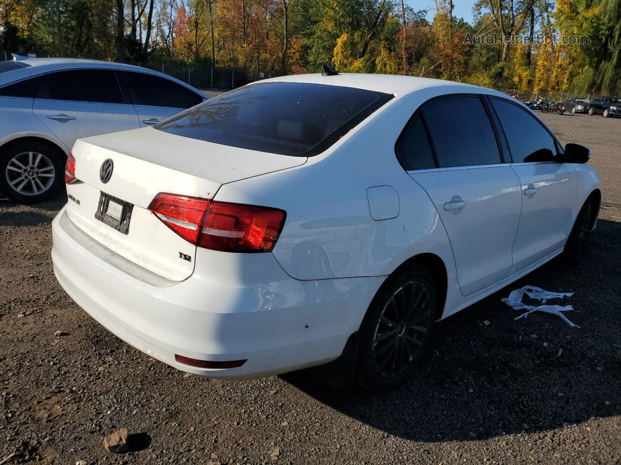 2015 Volkswagen Jetta Se White vin: 3VWD17AJ1FM312569