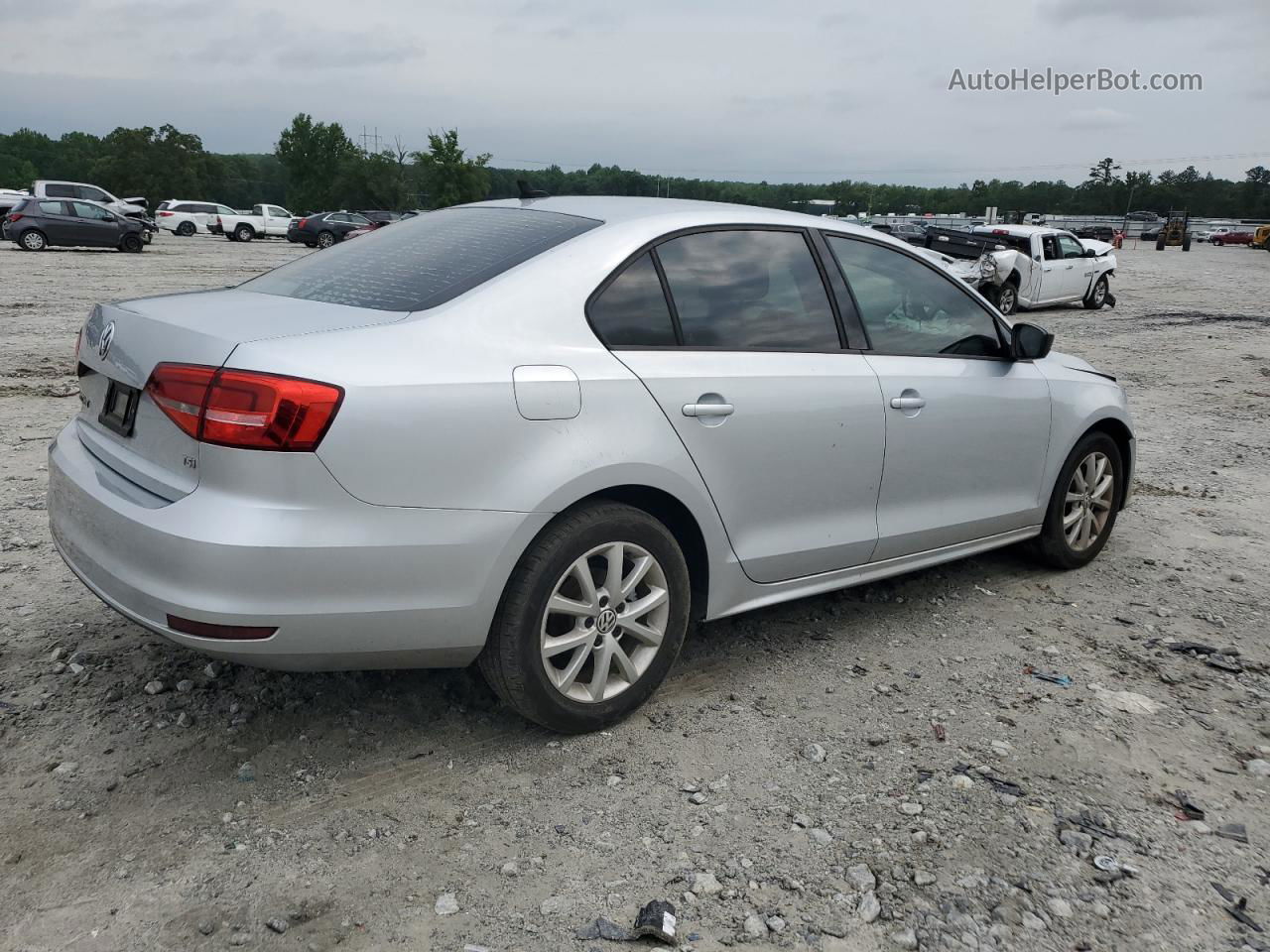 2015 Volkswagen Jetta Se Silver vin: 3VWD17AJ1FM330103