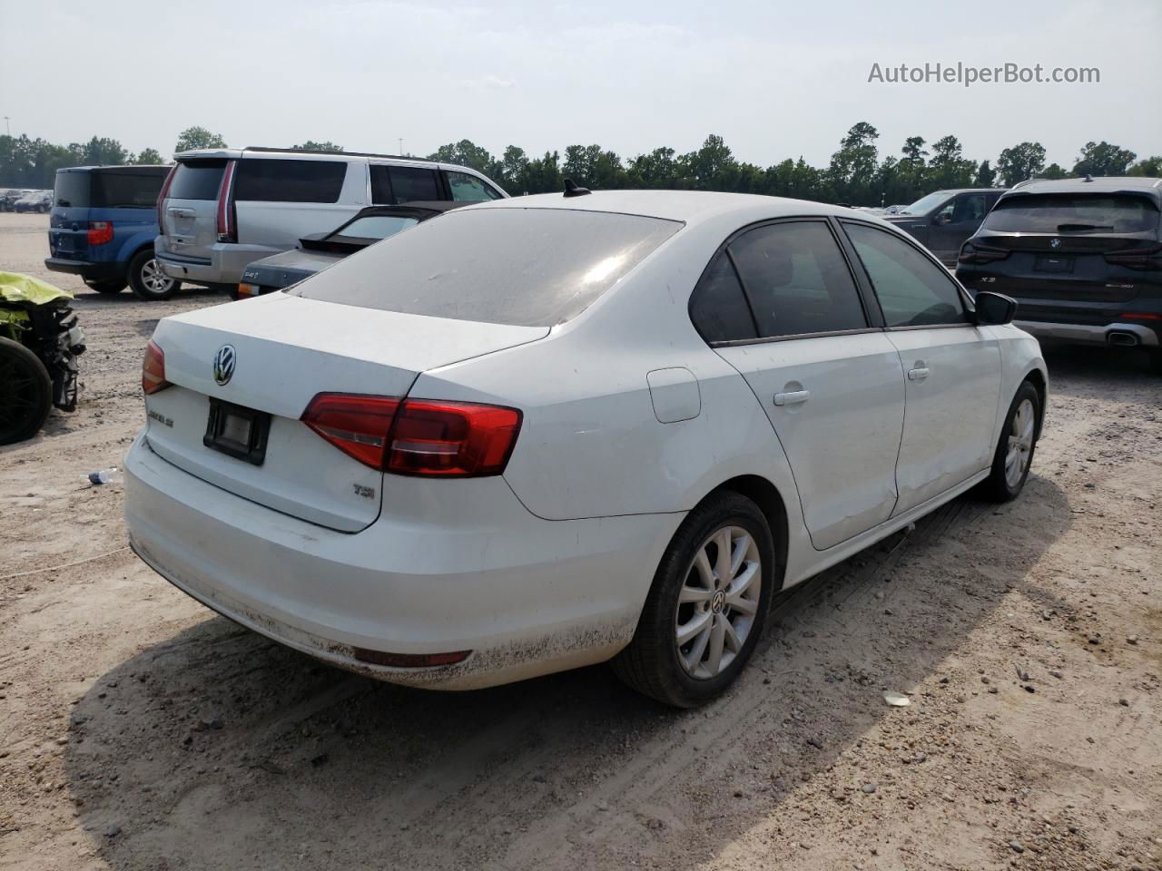 2015 Volkswagen Jetta Se White vin: 3VWD17AJ1FM350609