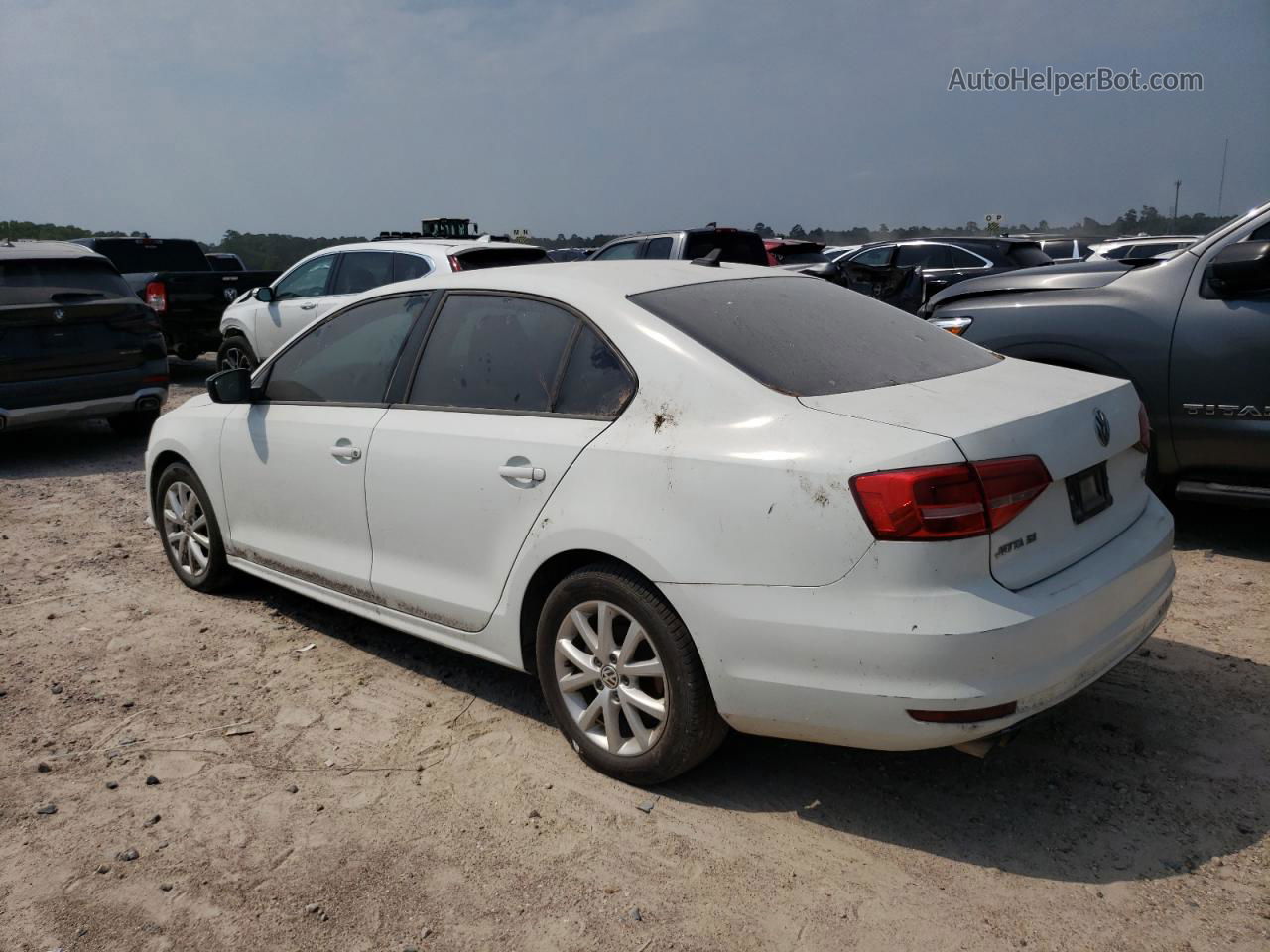 2015 Volkswagen Jetta Se White vin: 3VWD17AJ1FM350609