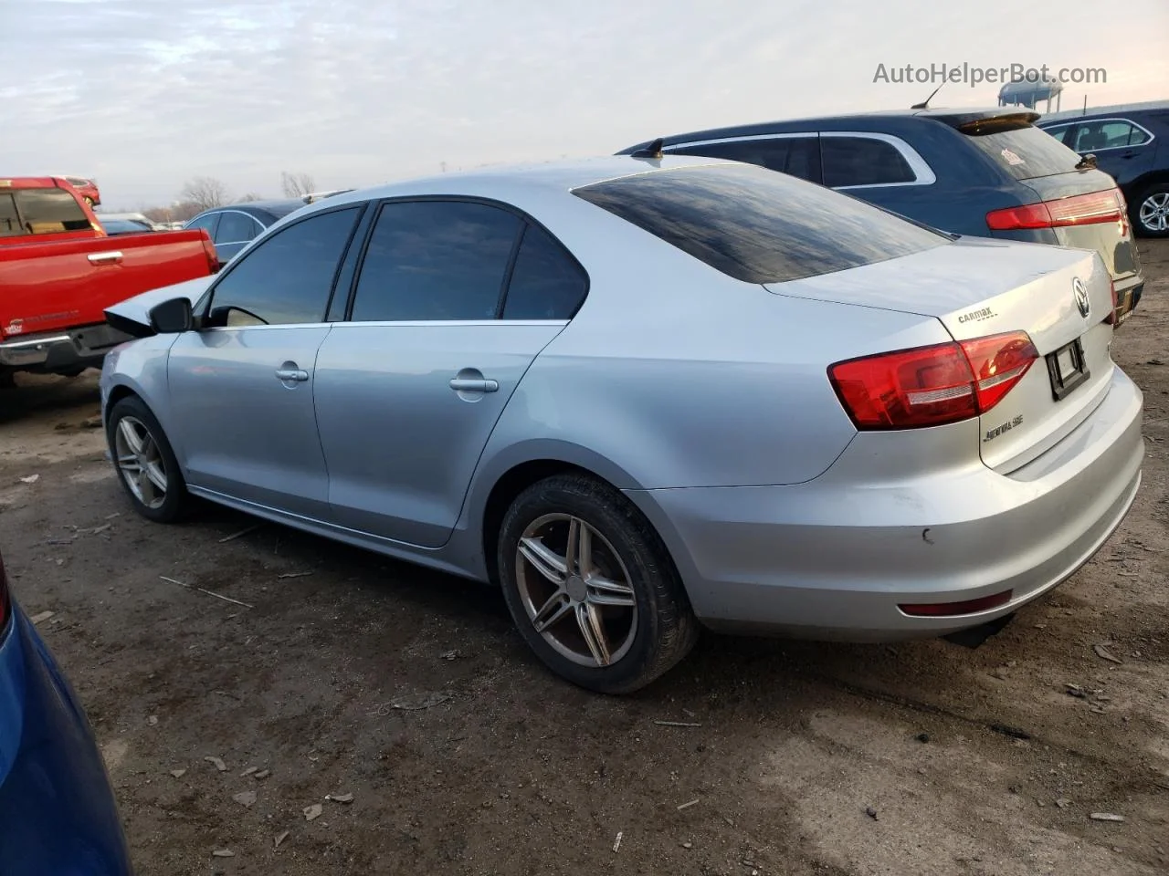 2015 Volkswagen Jetta Se Silver vin: 3VWD17AJ1FM404412