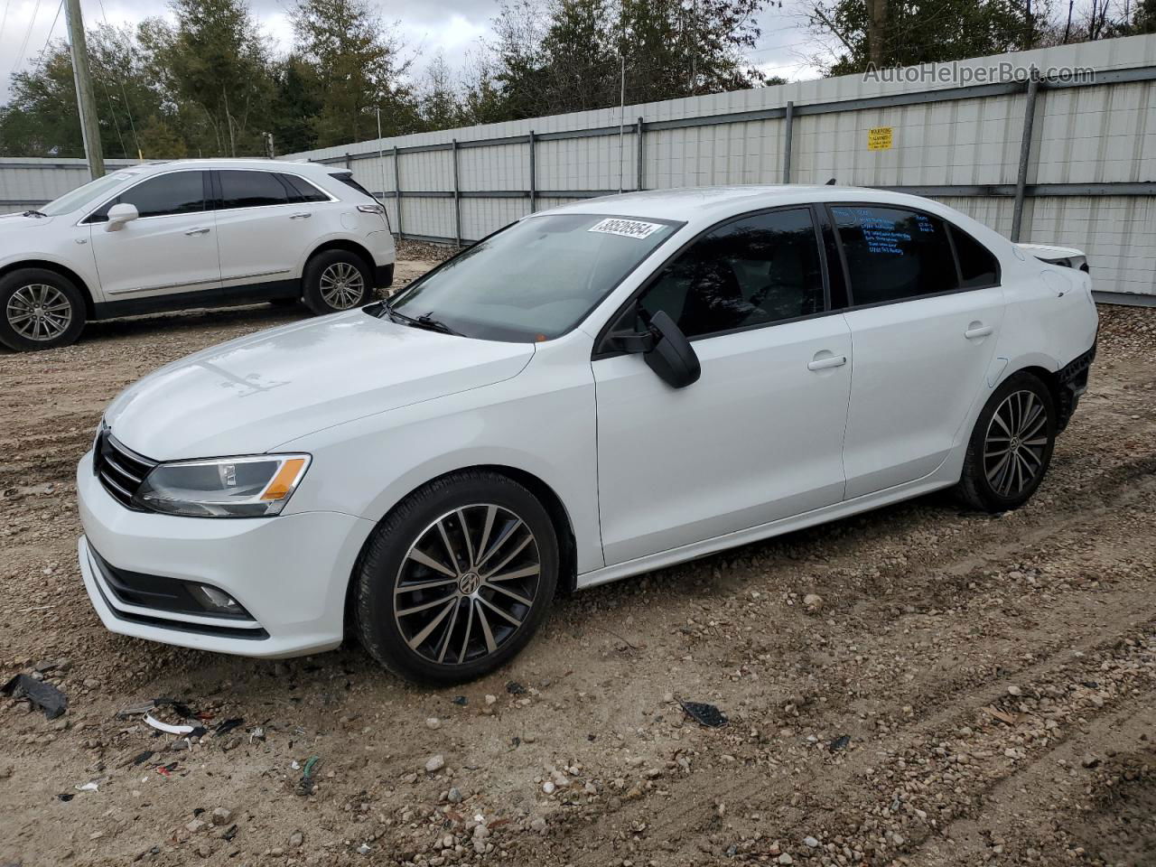 2015 Volkswagen Jetta Se White vin: 3VWD17AJ1FM408797