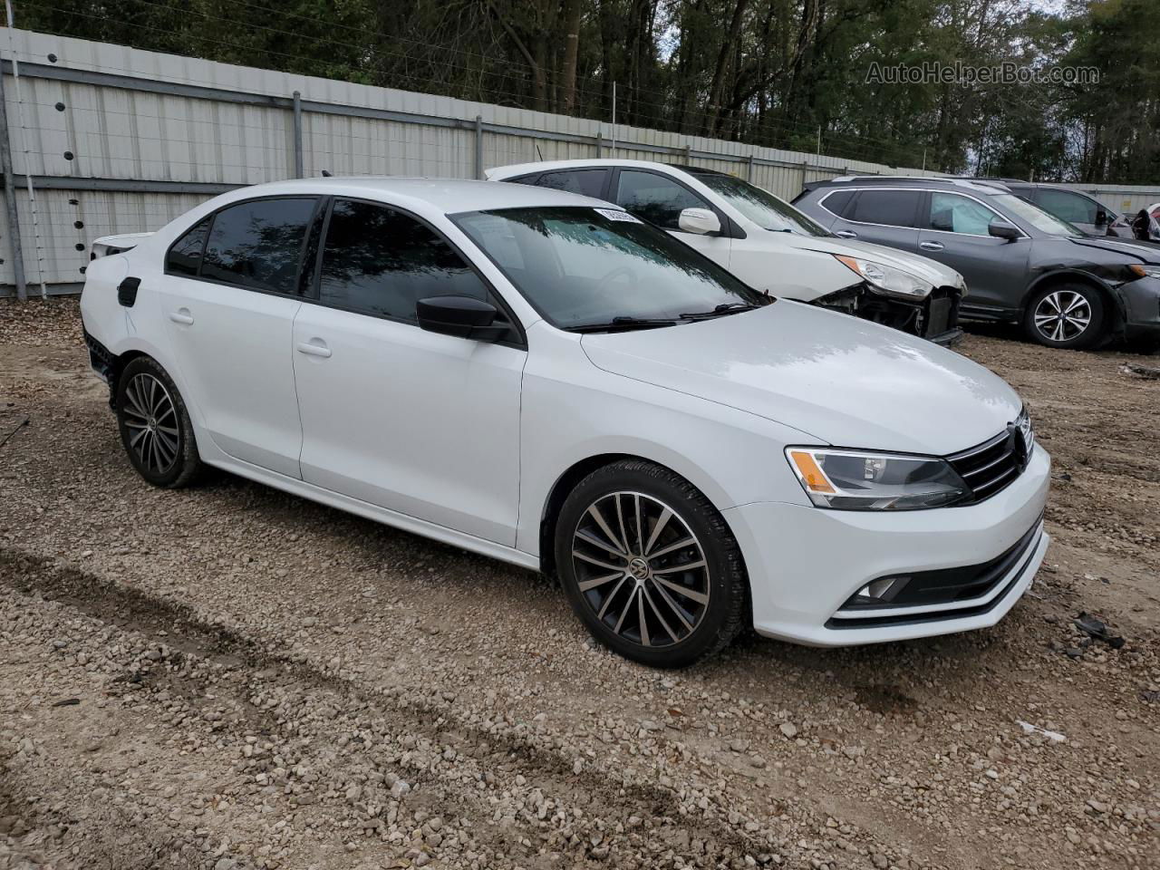 2015 Volkswagen Jetta Se White vin: 3VWD17AJ1FM408797