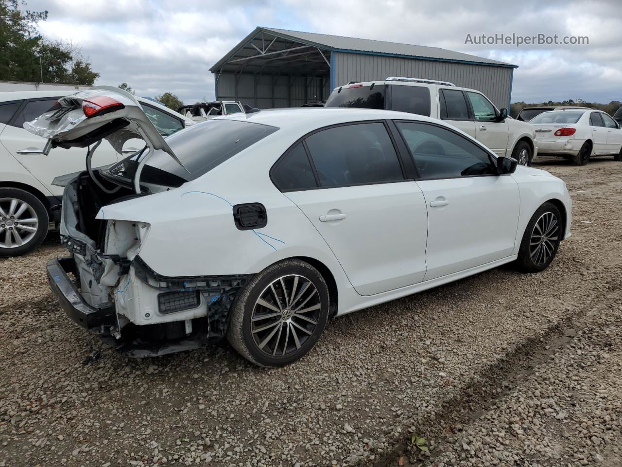 2015 Volkswagen Jetta Se White vin: 3VWD17AJ1FM408797