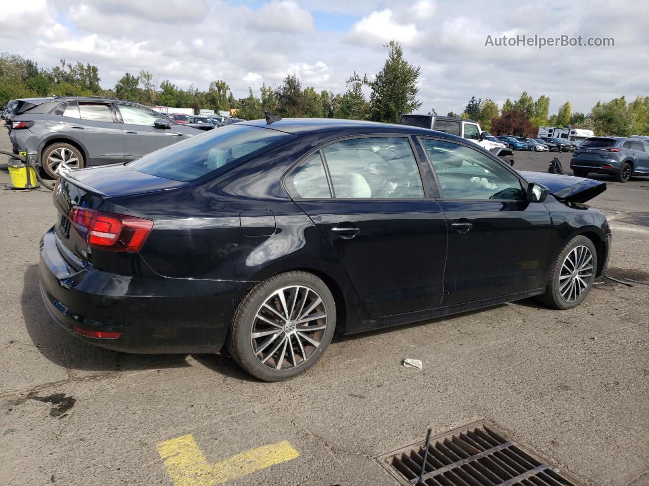 2016 Volkswagen Jetta Sport Black vin: 3VWD17AJ1GM276562