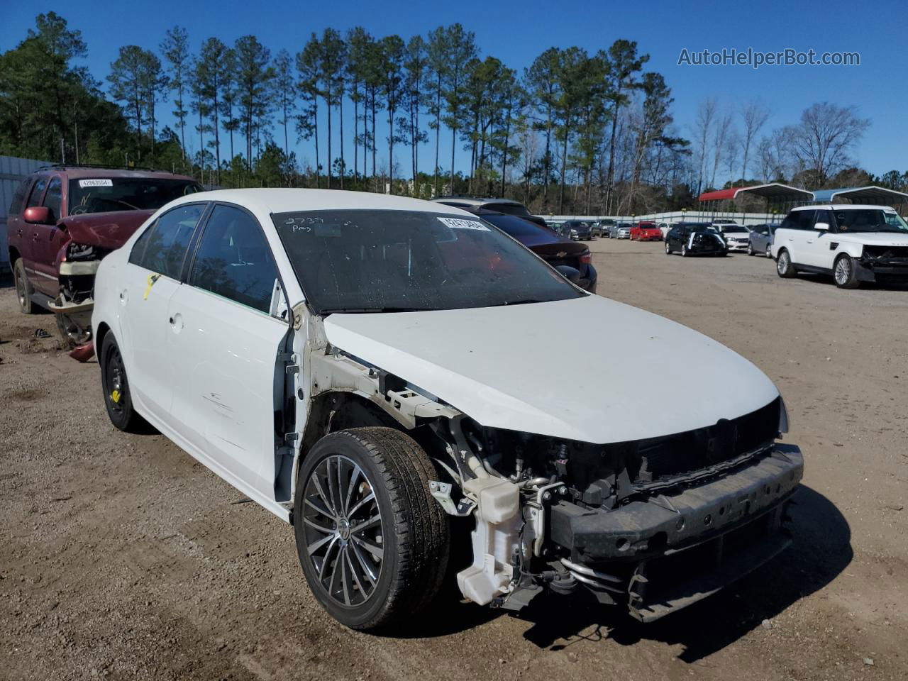 2016 Volkswagen Jetta Sport White vin: 3VWD17AJ1GM322777