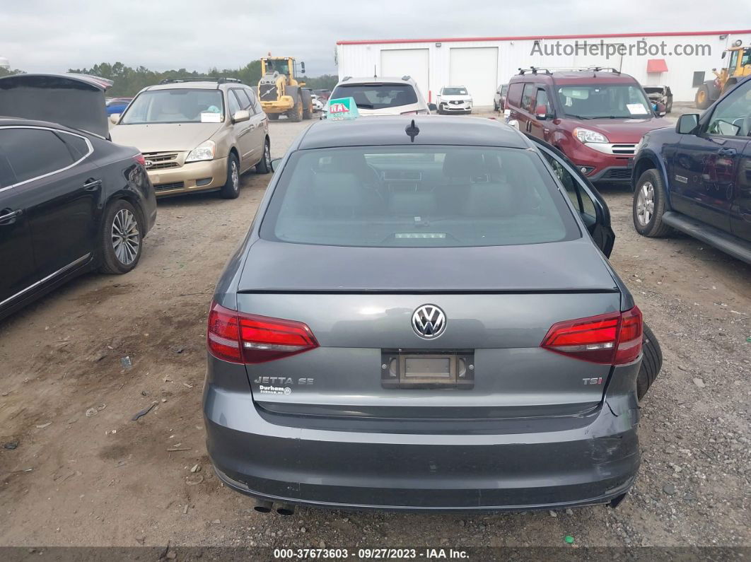 2018 Volkswagen Jetta 1.8t Se Sport Gray vin: 3VWD17AJ1JM239647